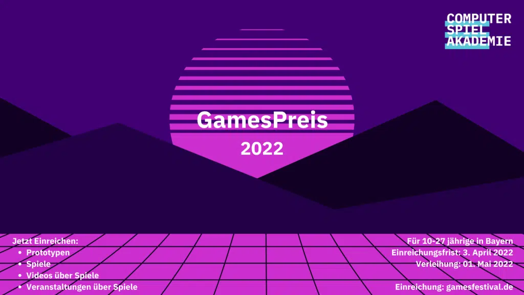 GamesPreis 2022 Jetzt Einreichen!